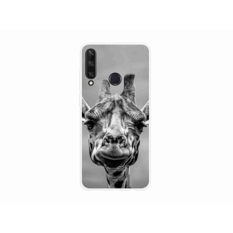 Gélový kryt mmCase na mobil Huawei Y6p - čiernobiela žirafa