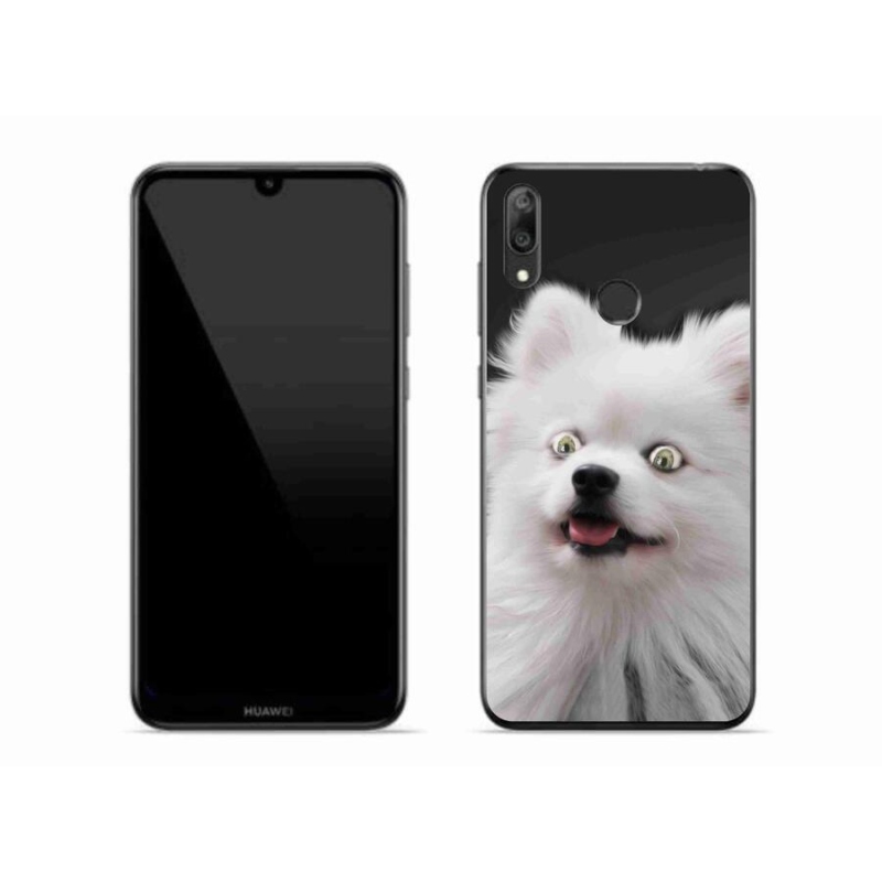 Gélový kryt mmCase na mobil Huawei Y7 (2019) - biely špic