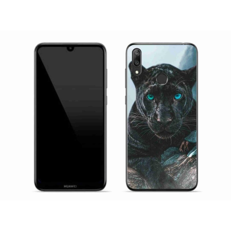 Gélový kryt mmCase na mobil Huawei Y7 (2019) - čierny panter