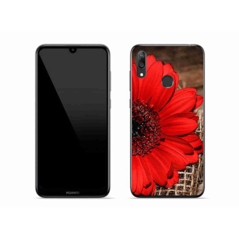 Gélový kryt mmCase na mobil Huawei Y7 (2019) - gerbera