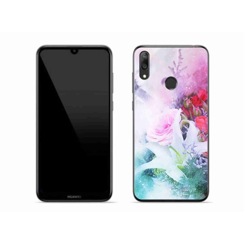 Gélový kryt mmCase na mobil Huawei Y7 (2019) - kvety 4