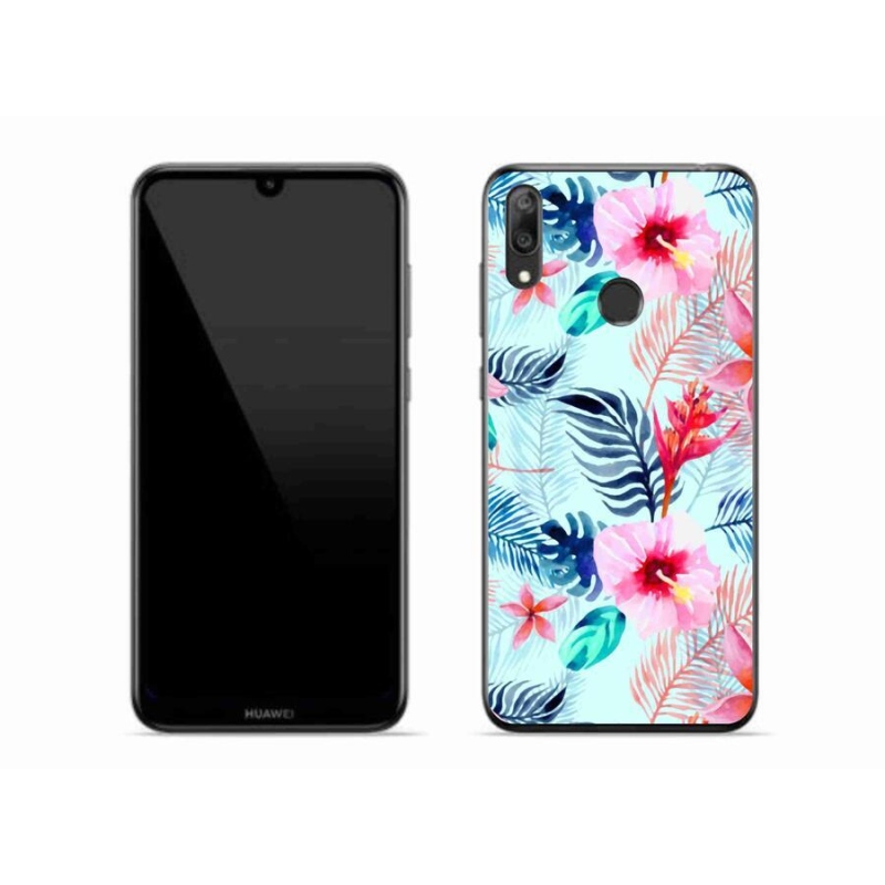 Gélový kryt mmCase na mobil Huawei Y7 (2019) - kvety