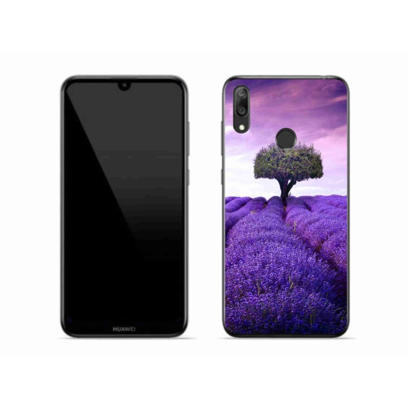 Gélový kryt mmCase na mobil Huawei Y7 (2019) - levanduľová lúka