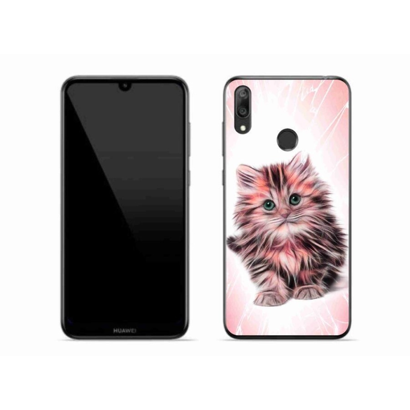 Gélový kryt mmCase na mobil Huawei Y7 (2019) - roztomilé mačiatko