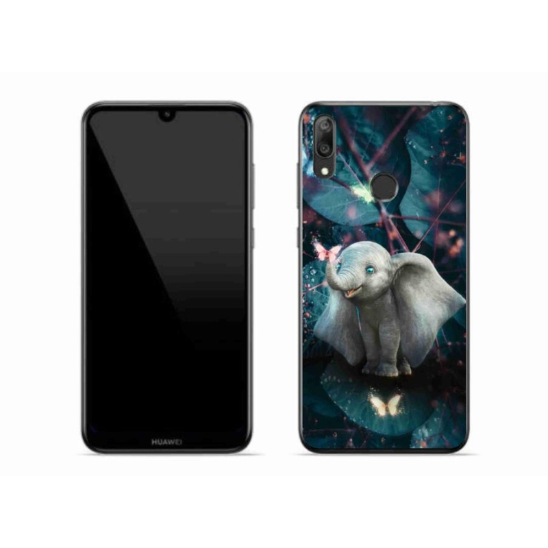 Gélový kryt mmCase na mobil Huawei Y7 (2019) - roztomilý slon