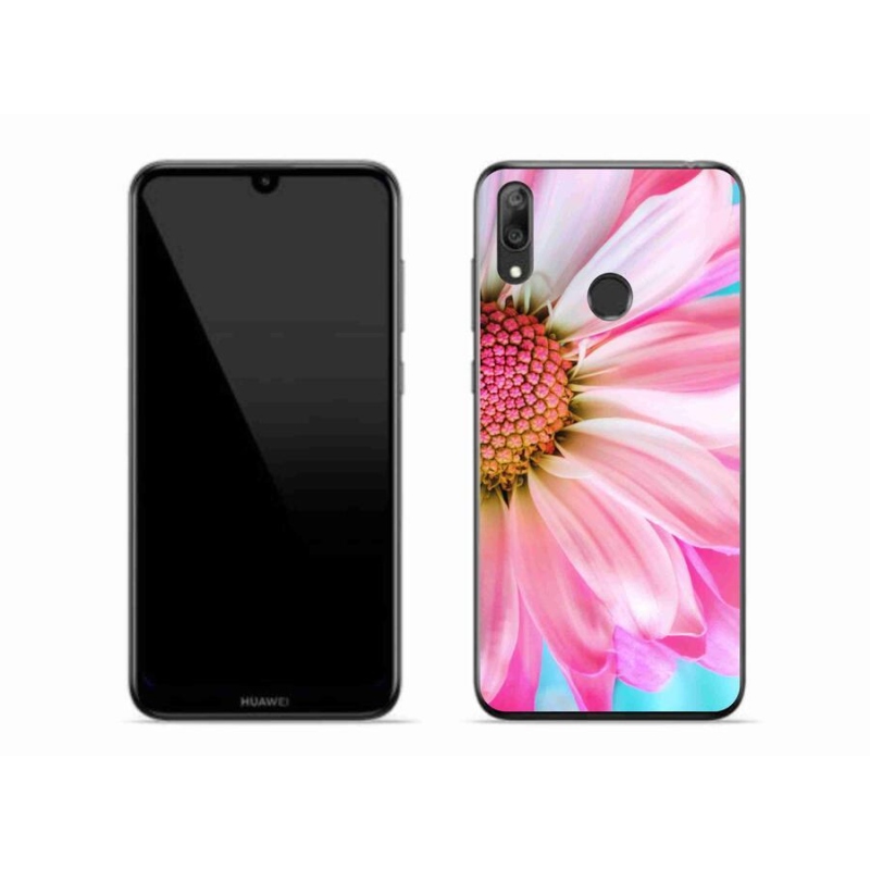 Gélový kryt mmCase na mobil Huawei Y7 (2019) - ružová kvetina