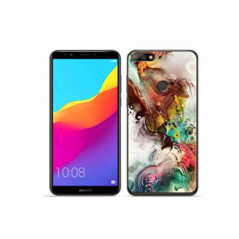 Gélový kryt mmCase na mobil Huawei Y7 Prime (2018) - abstrakt 1