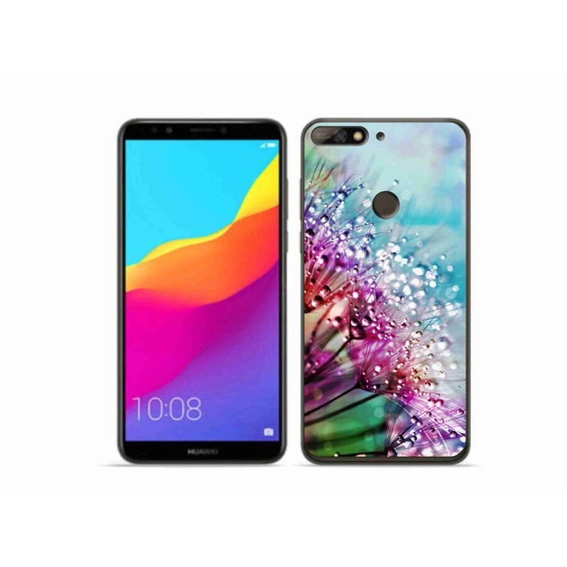 Gélový kryt mmCase na mobil Huawei Y7 Prime (2018) - farebné kvety