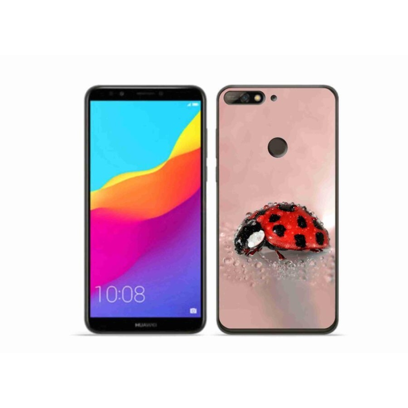 Gélový kryt mmCase na mobil Huawei Y7 Prime (2018) - lienka