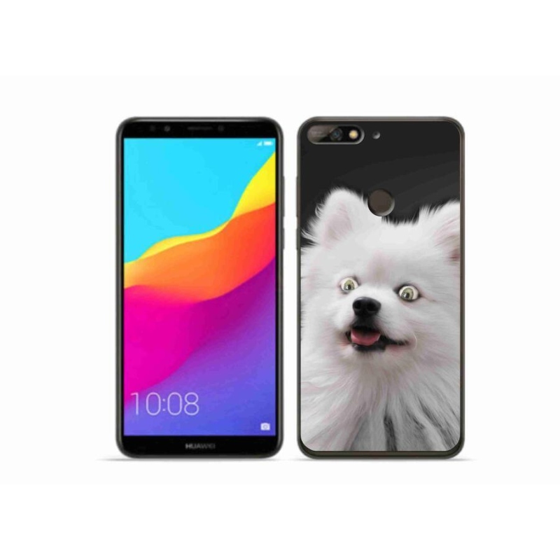 Gélový kryt mmCase na mobil Huawei Y7 Prime (2018) - biely špic