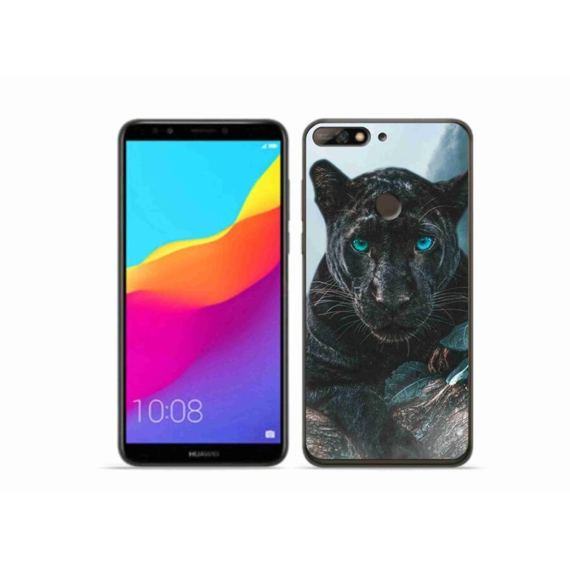 Gélový kryt mmCase na mobil Huawei Y7 Prime (2018) - čierny panter