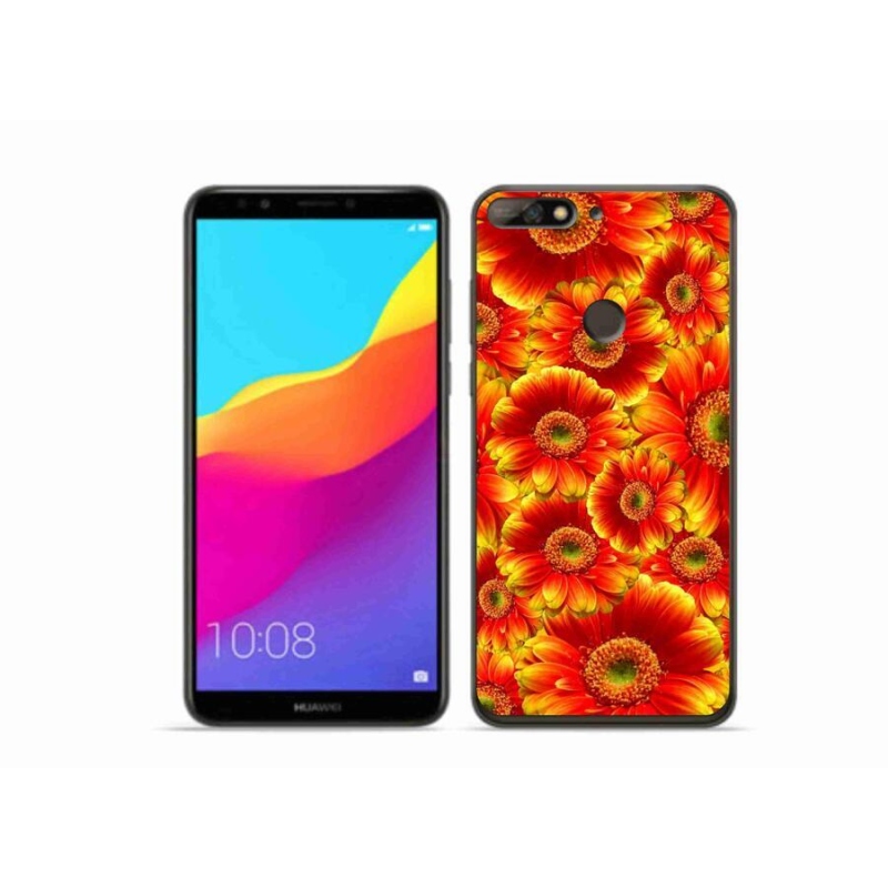 Gélový kryt mmCase na mobil Huawei Y7 Prime (2018) - gerbera 1