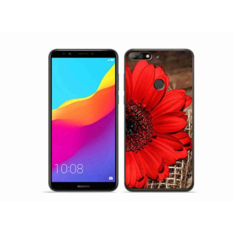 Gélový kryt mmCase na mobil Huawei Y7 Prime (2018) - gerbera