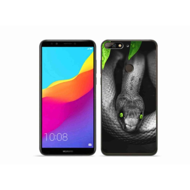 Gélový kryt mmCase na mobil Huawei Y7 Prime (2018) - had