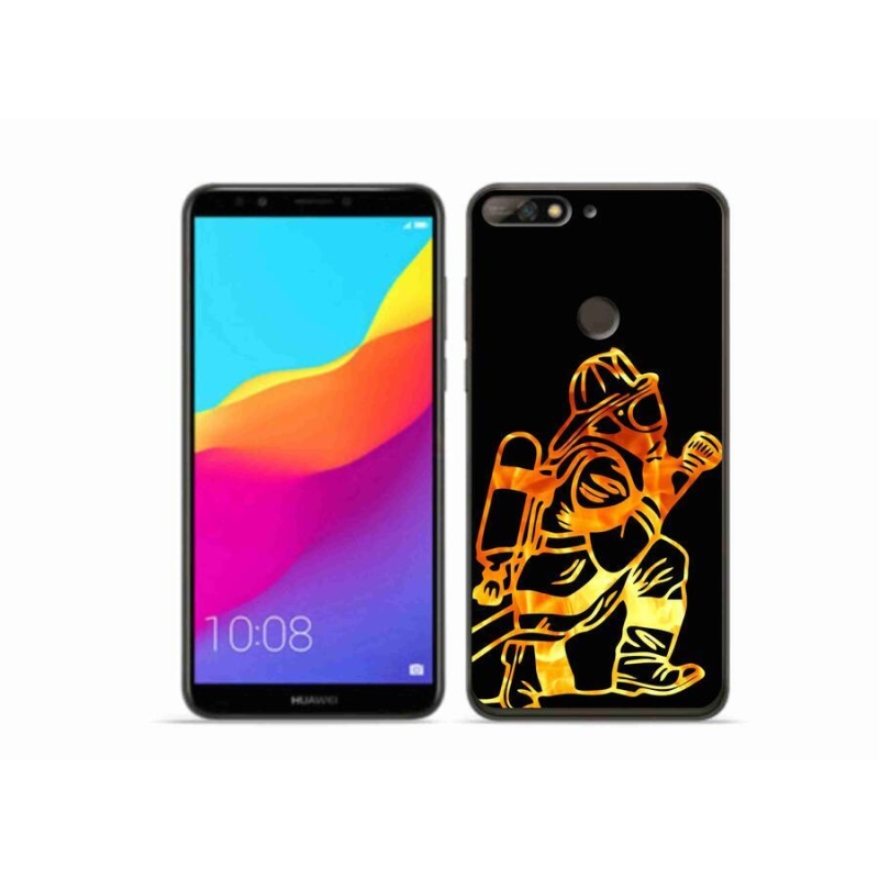 Gélový kryt mmCase na mobil Huawei Y7 Prime (2018) - hasič 1