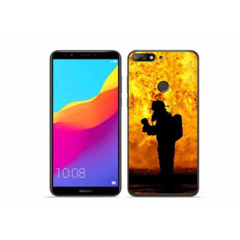 Gélový kryt mmCase na mobil Huawei Y7 Prime (2018) - hasič