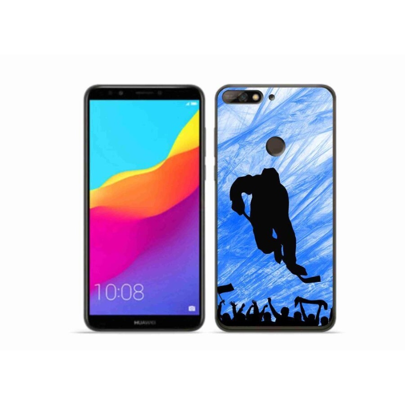 Gélový kryt mmCase na mobil Huawei Y7 Prime (2018) - hokejový hráč