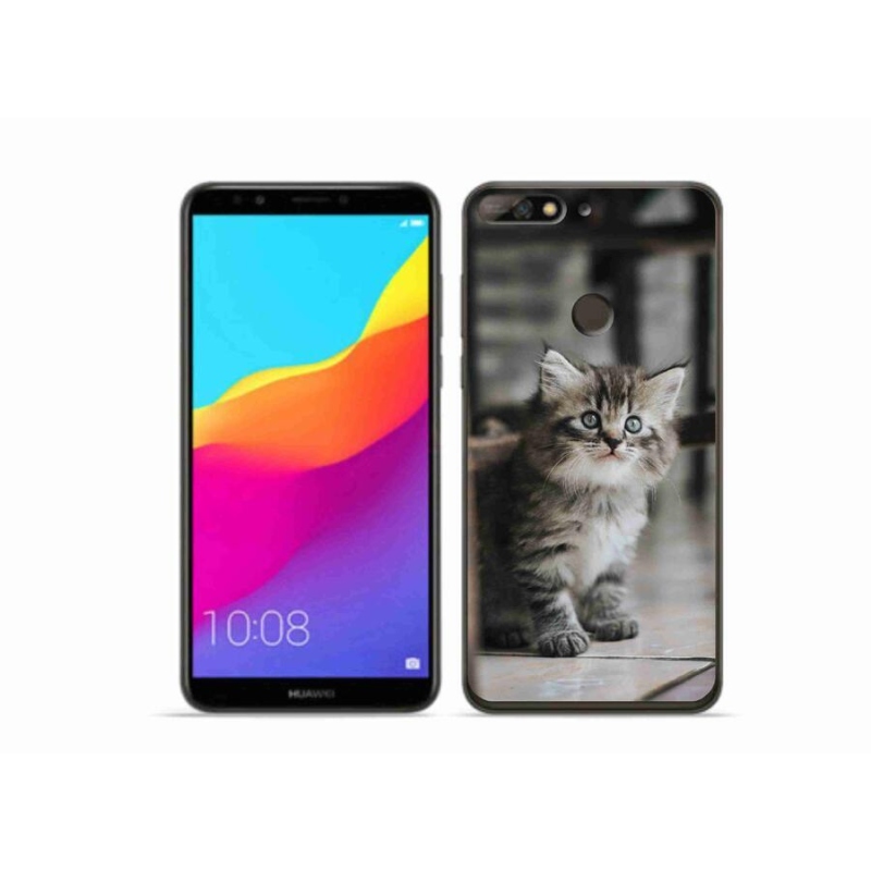 Gélový kryt mmCase na mobil Huawei Y7 Prime (2018) - mačiatko