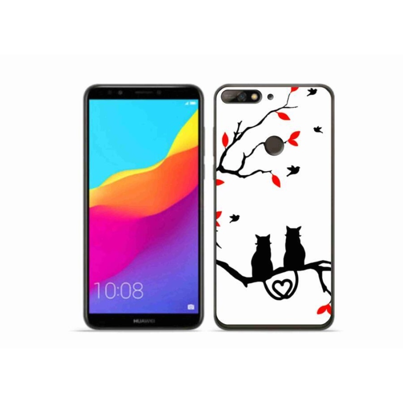 Gélový kryt mmCase na mobil Huawei Y7 Prime (2018) - mačací láska