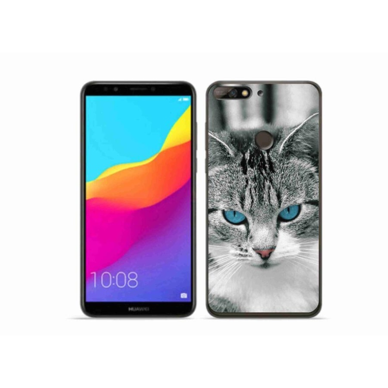 Gélový kryt mmCase na mobil Huawei Y7 Prime (2018) - mačacie pohľad 1