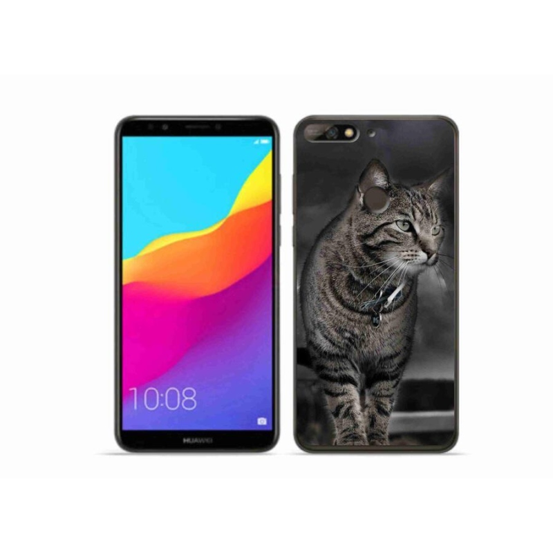 Gélový kryt mmCase na mobil Huawei Y7 Prime (2018) - mačka