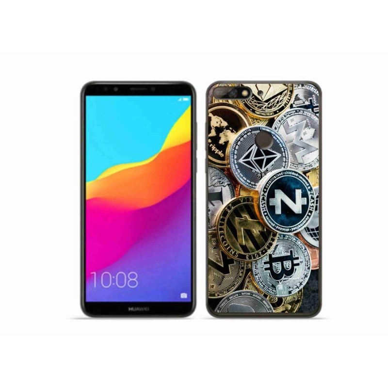 Gélový kryt mmCase na mobil Huawei Y7 Prime (2018) - kryptomena