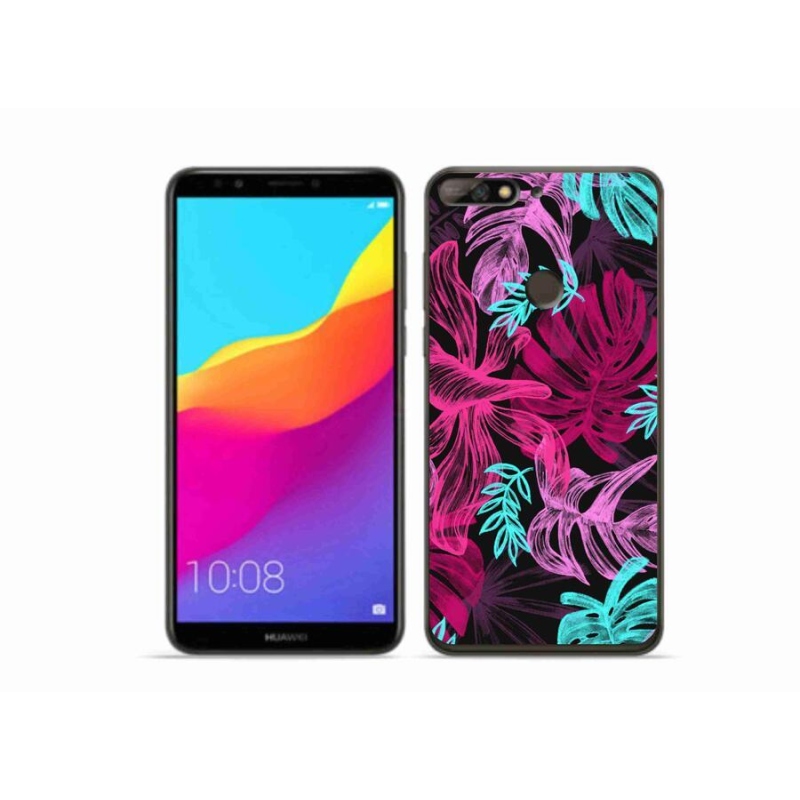 Gélový kryt mmCase na mobil Huawei Y7 Prime (2018) - kvety 1