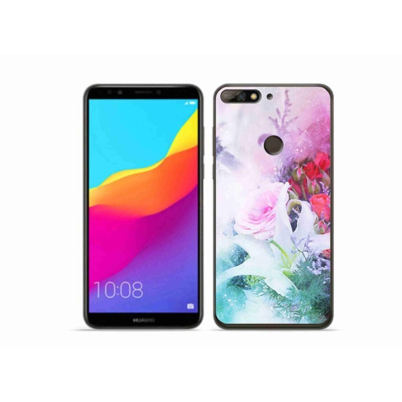 Gélový kryt mmCase na mobil Huawei Y7 Prime (2018) - kvety 4