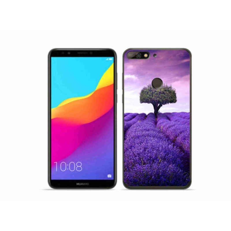 Gélový kryt mmCase na mobil Huawei Y7 Prime (2018) - levanduľová lúka