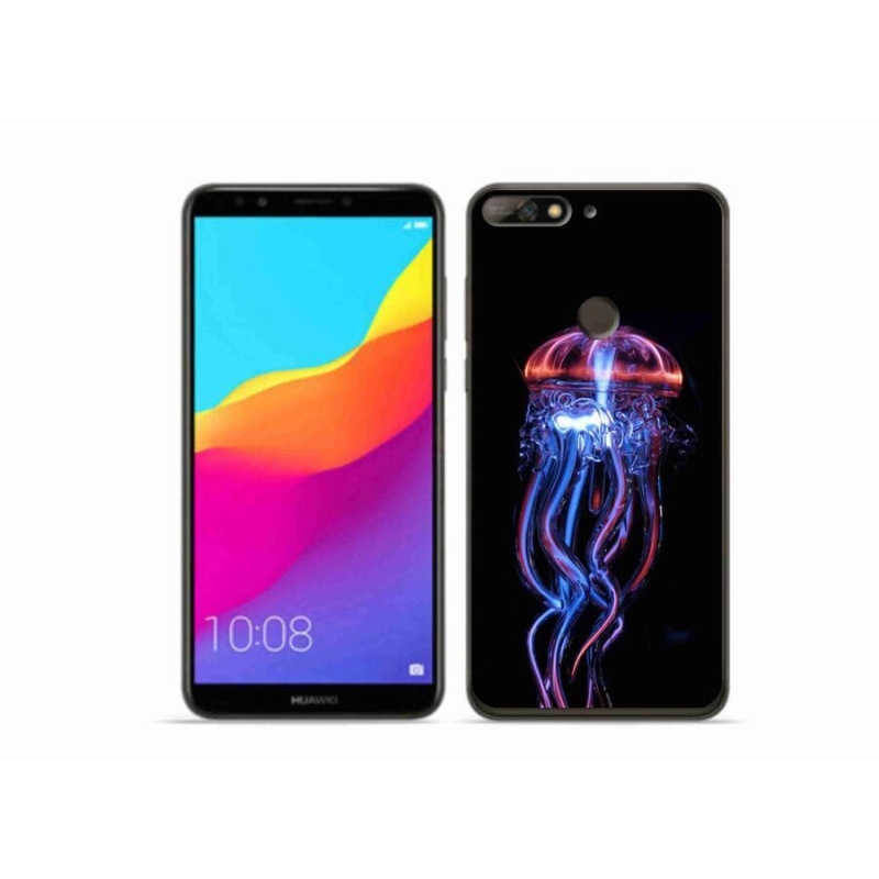 Gélový kryt mmCase na mobil Huawei Y7 Prime (2018) - medúza