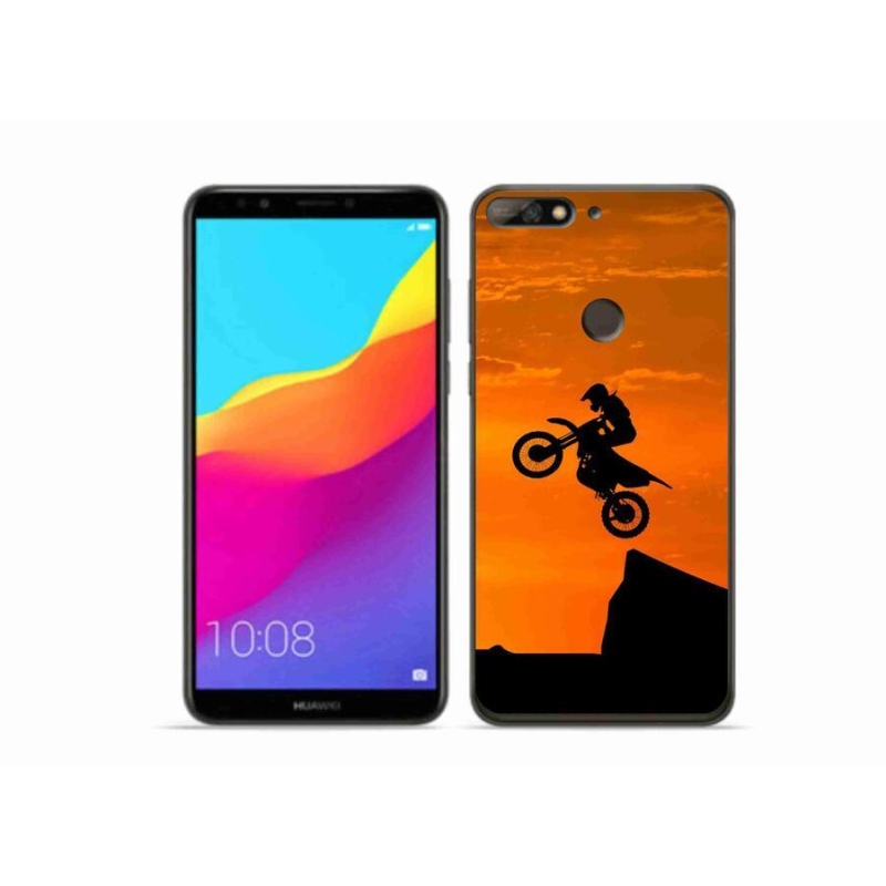 Gélový kryt mmCase na mobil Huawei Y7 Prime (2018) - motocross