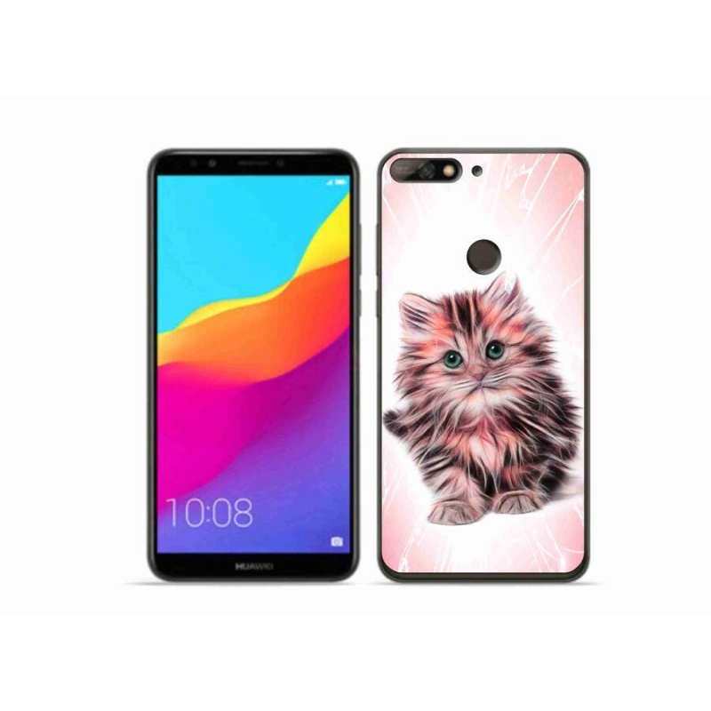 Gélový kryt mmCase na mobil Huawei Y7 Prime (2018) - roztomilé mačiatko