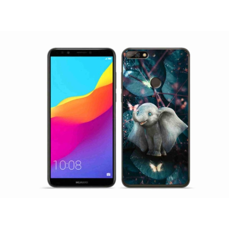 Gélový kryt mmCase na mobil Huawei Y7 Prime (2018) - roztomilý slon