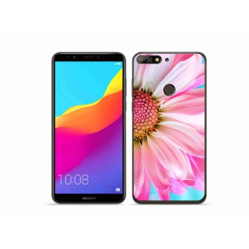 Gélový kryt mmCase na mobil Huawei Y7 Prime (2018) - ružová kvetina