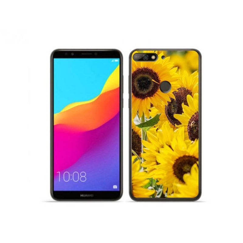 Gélový kryt mmCase na mobil Huawei Y7 Prime (2018) - slnečnica