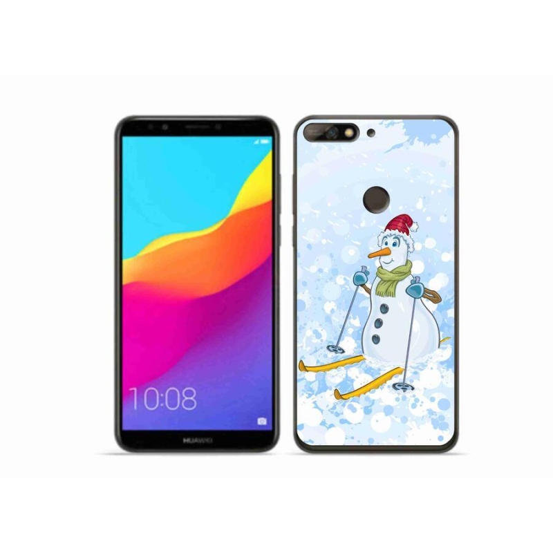 Gélový kryt mmCase na mobil Huawei Y7 Prime (2018) - snehuliak