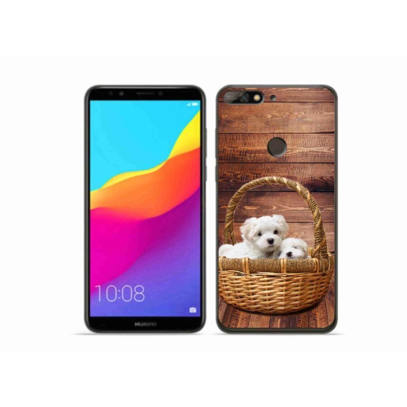 Gélový kryt mmCase na mobil Huawei Y7 Prime (2018) - šteniatka