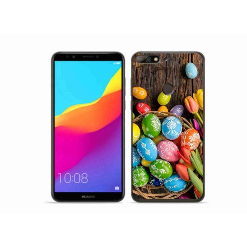 Gélový kryt mmCase na mobil Huawei Y7 Prime (2018) - veľkonočné vajíčka