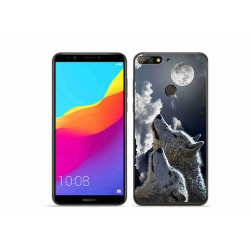 Gélový kryt mmCase na mobil Huawei Y7 Prime (2018) - vlci