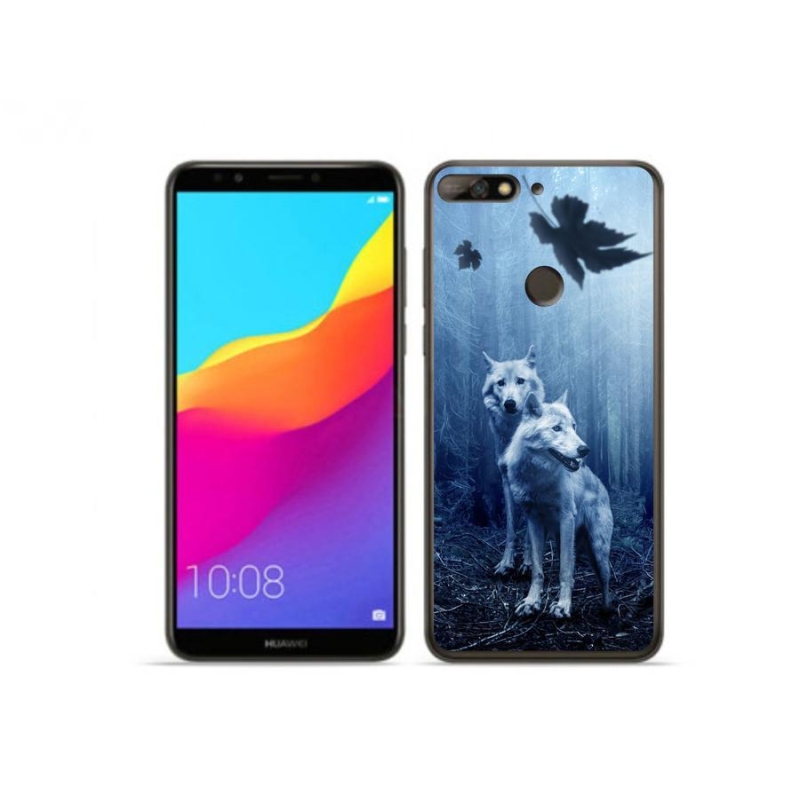 Gélový kryt mmCase na mobil Huawei Y7 Prime (2018) - vlci v lese