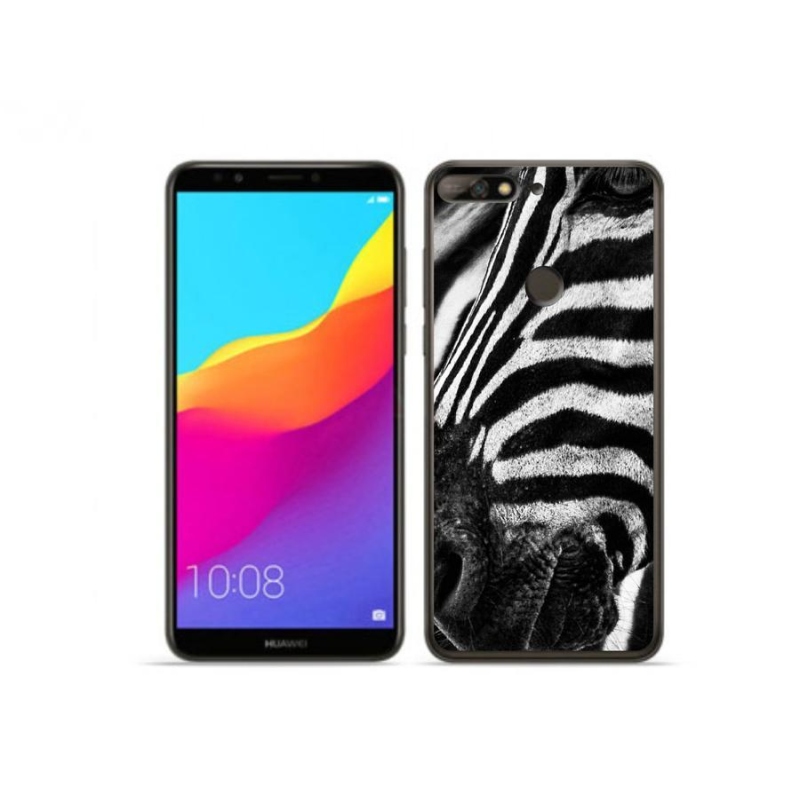 Gélový kryt mmCase na mobil Huawei Y7 Prime (2018) - zebra