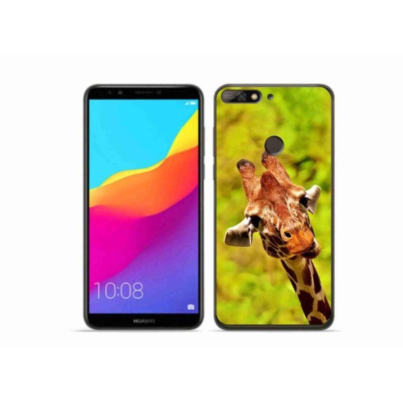 Gélový kryt mmCase na mobil Huawei Y7 Prime (2018) - žirafa