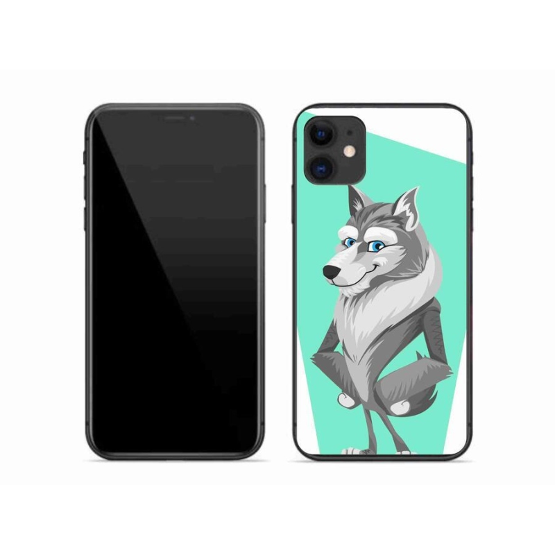 Gélový kryt mmCase na mobil iPhone 11 - kreslený vlk