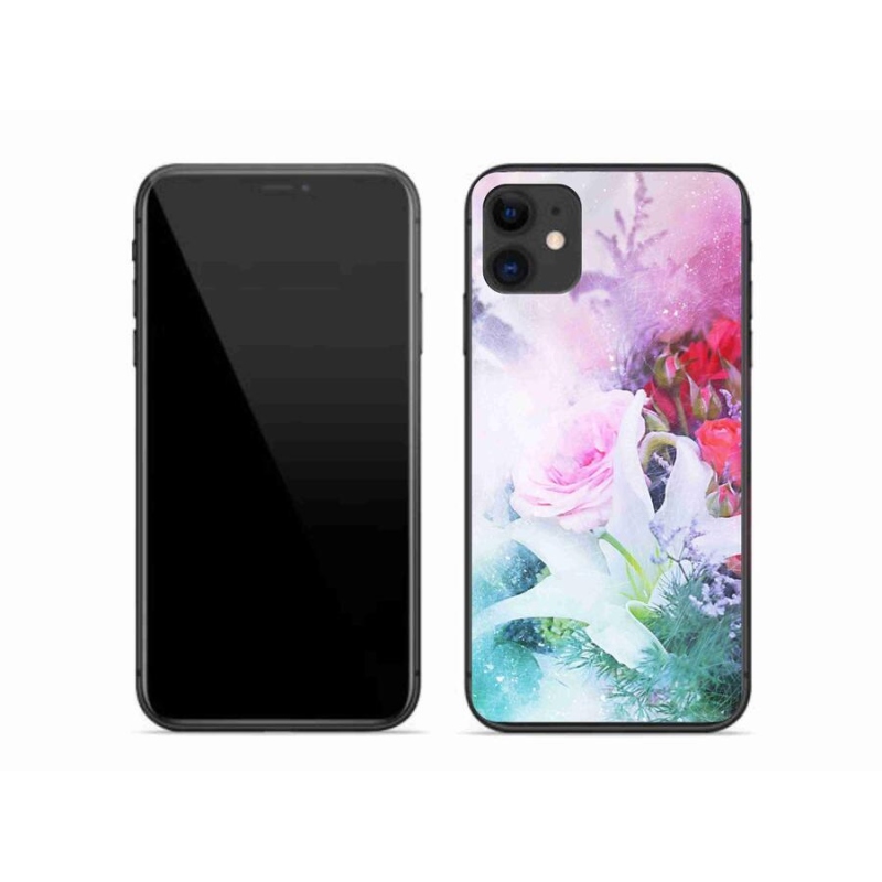 Gélový kryt mmCase na mobil iPhone 11 - kvety 4