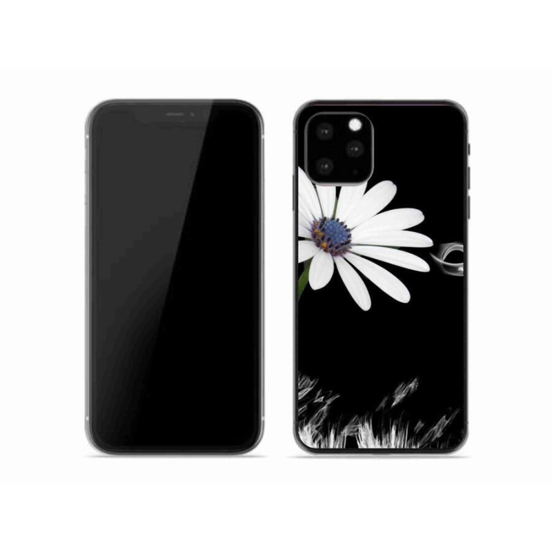 Gélový kryt mmCase na mobil iPhone 11 Pro - biela kvetina