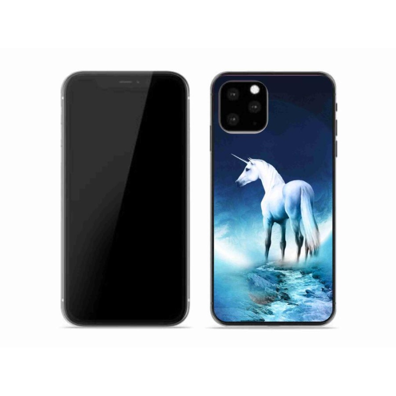 Gélový kryt mmCase na mobil iPhone 11 Pro - biely jednorožec