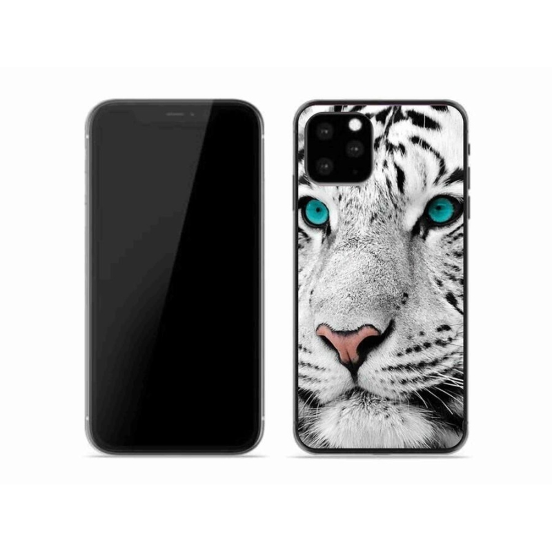 Gélový kryt mmCase na mobil iPhone 11 Pro - biely tiger