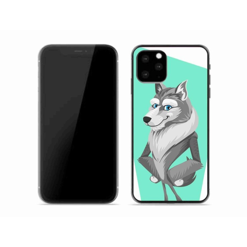 Gélový kryt mmCase na mobil iPhone 11 Pro - kreslený vlk