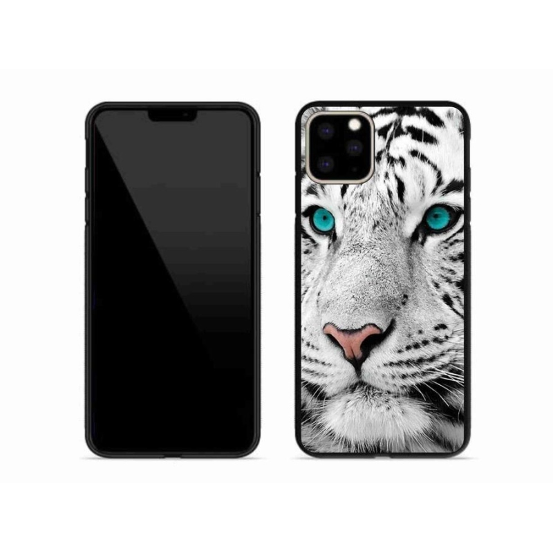 Gélový kryt mmCase na mobil iPhone 11 Pro Max - biely tiger