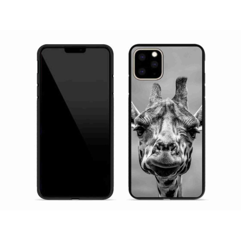 Gélový kryt mmCase na mobil iPhone 11 Pro Max - čiernobiela žirafa